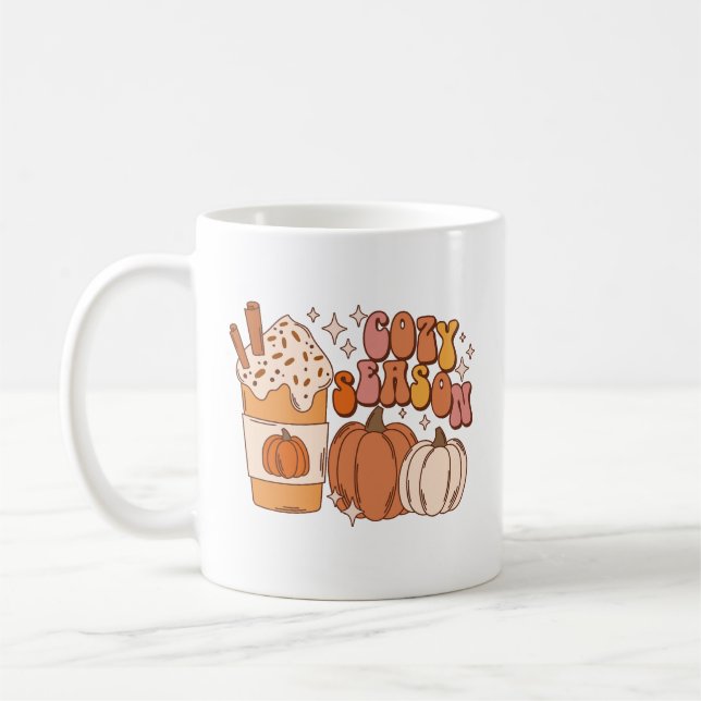 Caneca De Café Cozy Season Pumpkin Spice Being e Pumpkins (Esquerda)