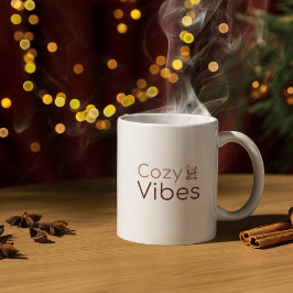 Caneca De Café Cozy Vibes, Design de Férias Quentes