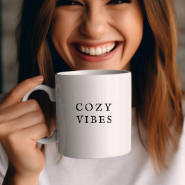Caneca De Café Cozy Vibes Querem Mug Moderno Mínimo Café