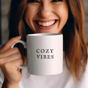 Caneca De Café Cozy Vibes Querem Mug Moderno Mínimo Café