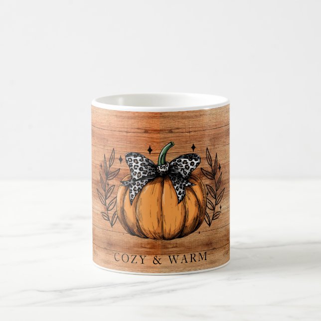 Caneca De Café Cozy & Warm Fall Pumpkin  (Centro)