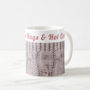 Caneca De Café Cozy Winter Personalizado   Abraços e cacau quente