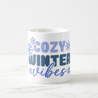 Caneca De Café Cozy Winter Vibes - Tipografia do Floco de Neve