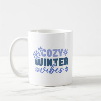 Caneca De Café Cozy Winter Vibes - Tipografia do Floco de Neve