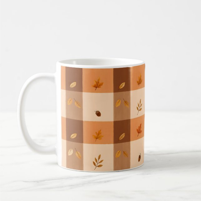 Caneca De Café Cozy Xadrez Charm (Esquerda)