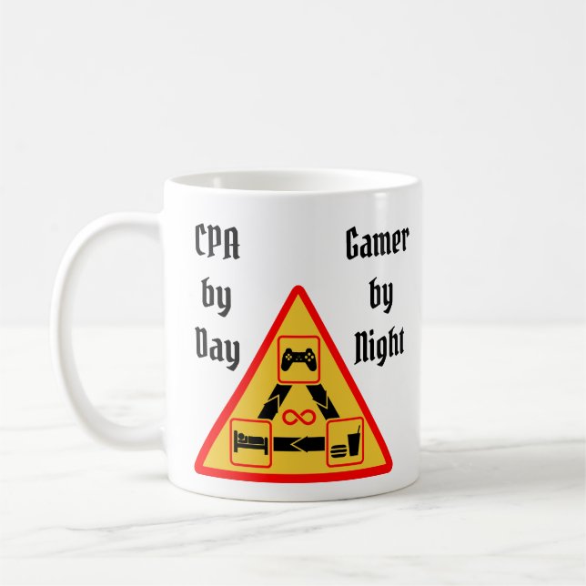 Caneca De Café CPA por Dia, Jogador por Noite (Esquerda)