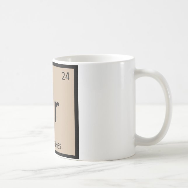 Caneca De Café Cr - Crabcakes - Símbolo Periódico de Mesa (Direita)