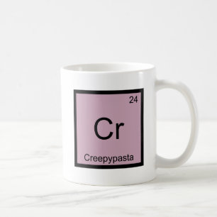 Caneca De Café Cr - Tabela Periódica de Química Meme Creepypasta