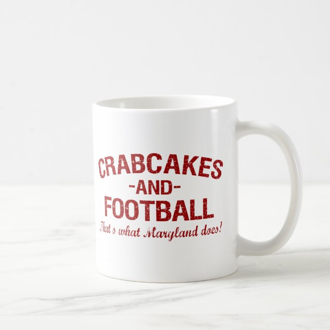 Caneca De Café Crabcakes e futebol (Direita)