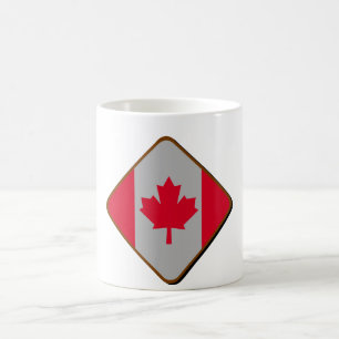 Caneca De Café Crachá canadense Vetor Coffee Mug