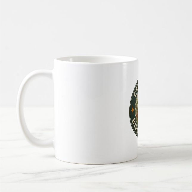 Caneca De Café Crachá Cedar Waxwing (Esquerda)
