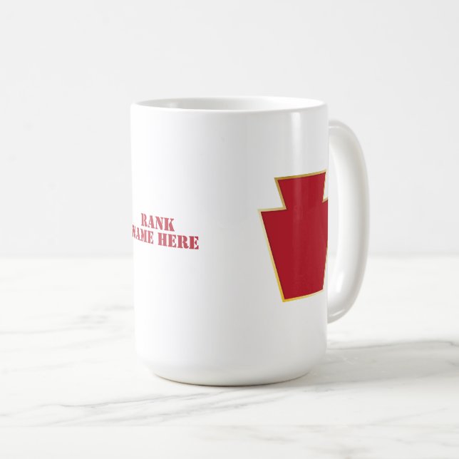 Caneca De Café Crachá da 28ª Divisão de Infantaria (Frente Esquerda)