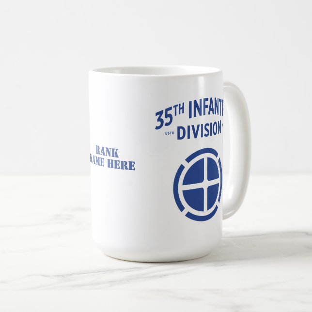 Caneca De Café crachá da 35ª Divisão de Infantaria (Frente Esquerda)