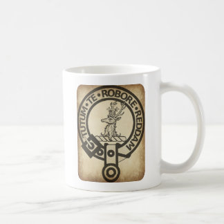 Caneca De Café Crachá de Crest de Crawford Antiquado