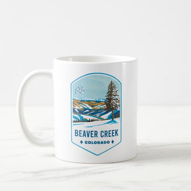 Caneca De Café Crachá de Esqui Beaver Creek Colorado (Esquerda)