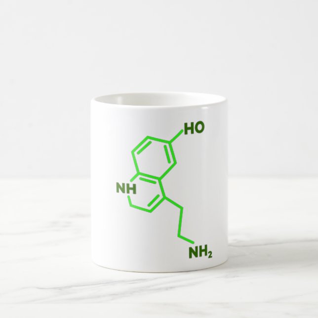 Caneca De Café Crachá de molécula de serotonina (Centro)