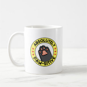 Caneca De Café Crachá De Pata Absolutamente Pawsitivo