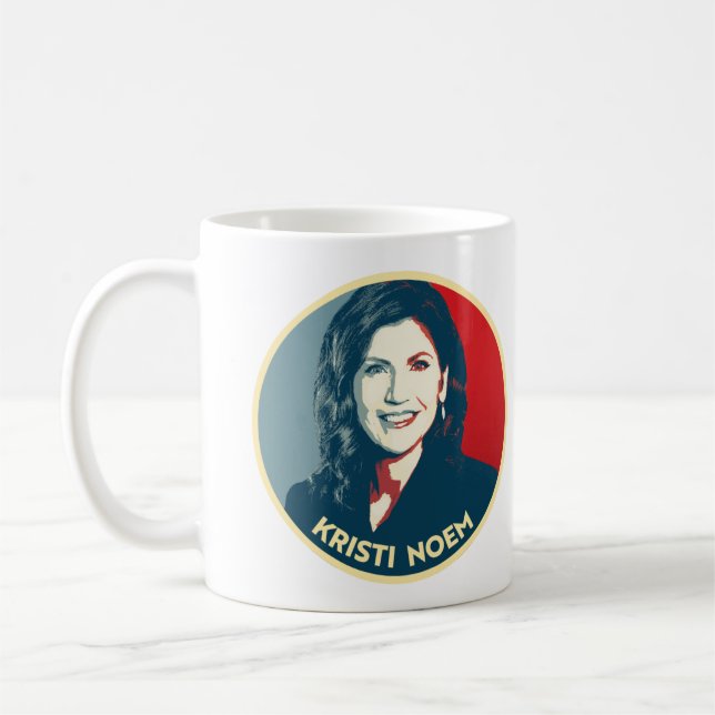 Caneca De Café Crachá de Propaganda KRISTI NOEM (Esquerda)
