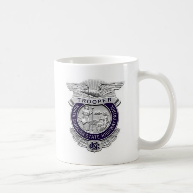Caneca De Café Crachá do soldado da patrulha da estrada de estado (Direita)