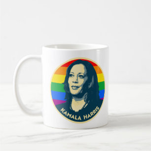 Caneca De Café Crachá KAMALA HARRIS PRIDE