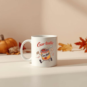 Caneca De Café Cran-tastic - Engraçado Ação de Graças, Cranberry