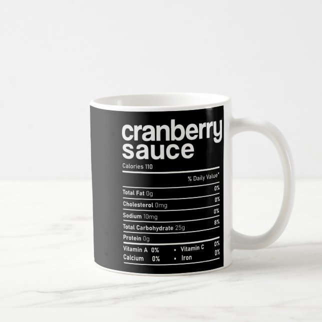 Caneca De Café Cranberry Sauce Nutrition Funny Thanksgiving Chris (Direita)