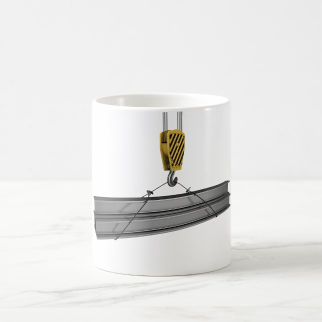 Caneca De Café Crane Levantando Girders Mug (Criador carregado)