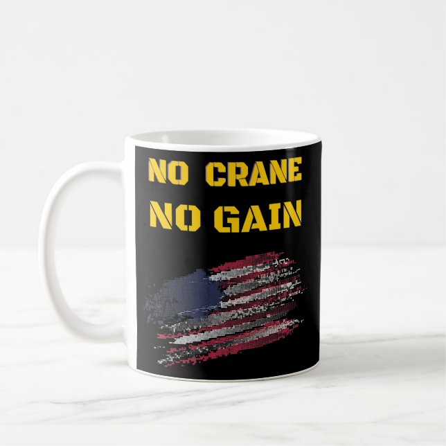 Caneca De Café Crane Operator Meme cita homens engraçados rapazes (Esquerda)