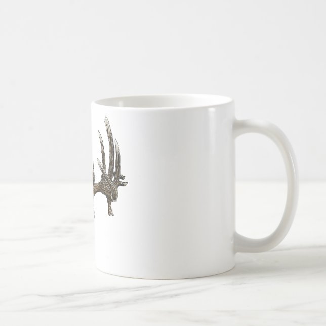 Caneca De Café Crânio 1 dos cervos de Whitetail (Direita)
