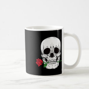 Caneca De Café Crânio Cabeça Rosto Rosa Vermelho Rock N Roll Lega