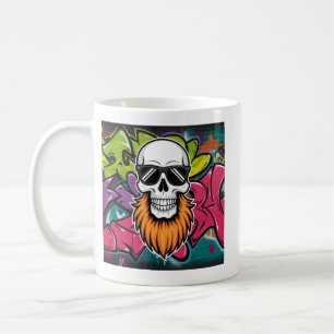 Caneca De Café Crânio com barba