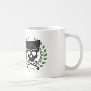 Caneca De Café Crânio com coroa (verde)