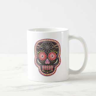 Caneca De Café Crânio da arte popular - dia do morto