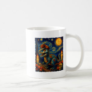 Caneca De Café Crânio De Açúcar T Rex Dia De Muertos Dia De Hallo