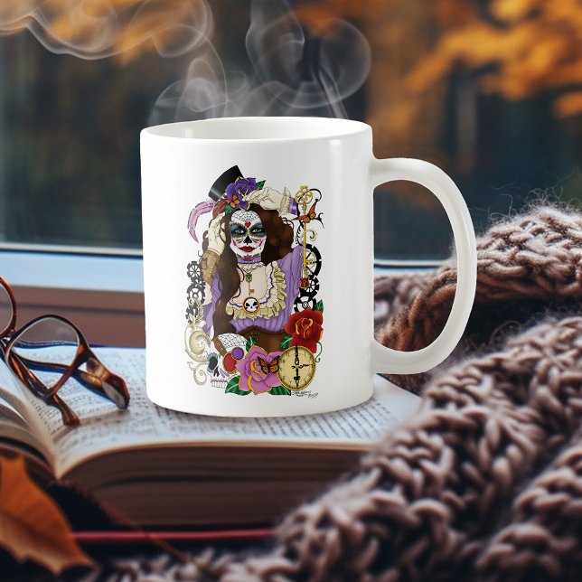 Caneca De Café Crânio de Açúcar Vazio (Criador carregado)