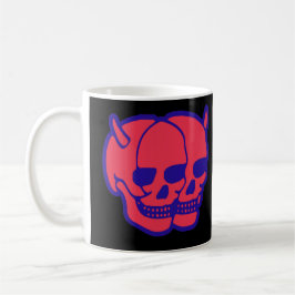 Caneca De Café Crânio de Diabo Estética Gótica Alternativa Punk S