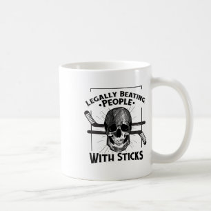 Caneca De Café Crânio de Diversão Legal Espancando Pessoas Com Pa