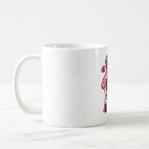 Caneca De Café Cranio de Fadiga Romântica com Corações de Açúcar