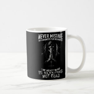 Caneca De Café Crânio de Halloween Confundir Bondade Com Fraqueza
