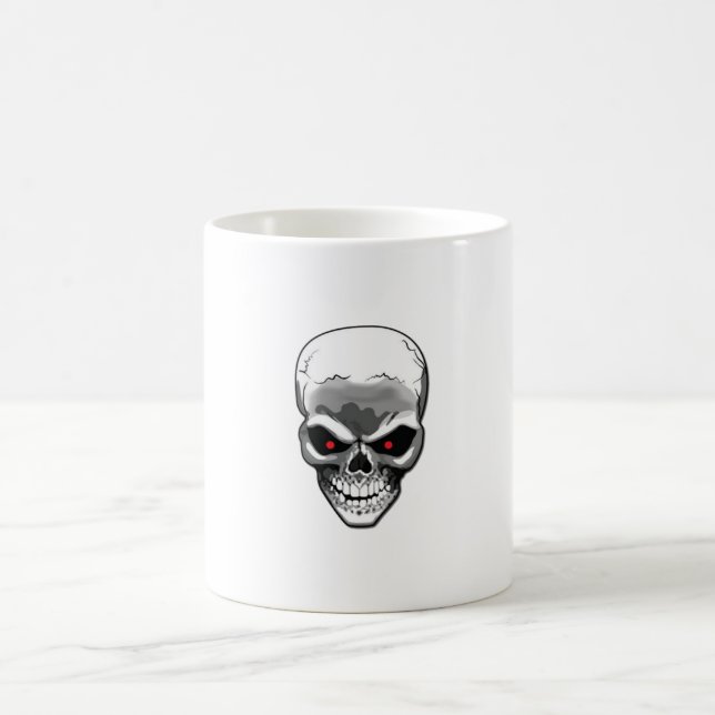 Caneca De Café Crânio de Prata (Centro)