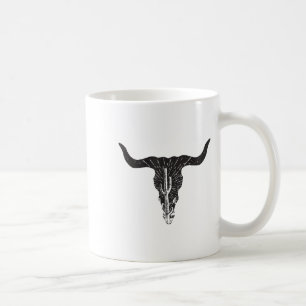 Caneca De Café Crânio de Vaca Cacto do Deserto Boho Longhorn Sul