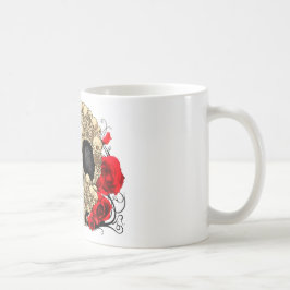 Caneca De Café Crânio do açúcar - design do tatuagem