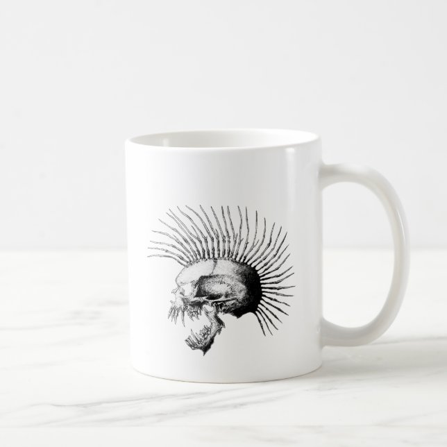 Caneca De Café Crânio do Mohawk (Direita)