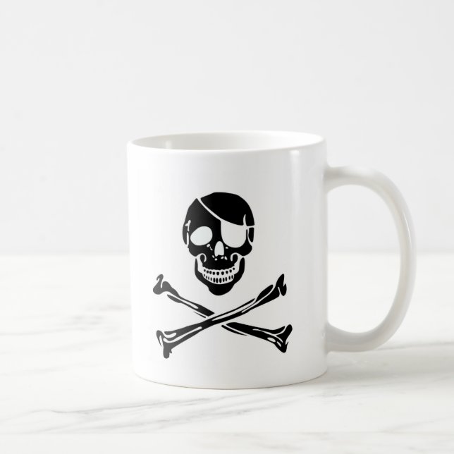 Caneca De Café Crânio do pirata (Direita)