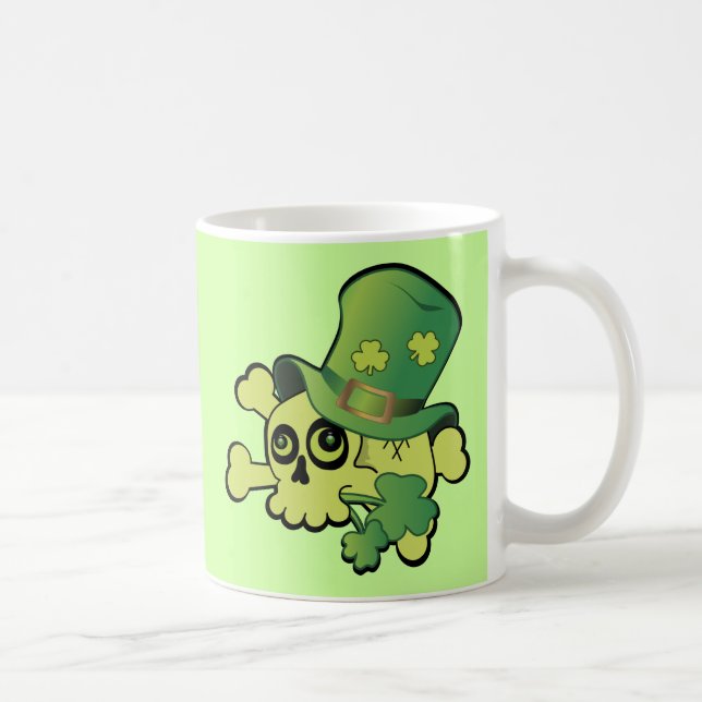 Caneca De Café Crânio e amrochas (Direita)