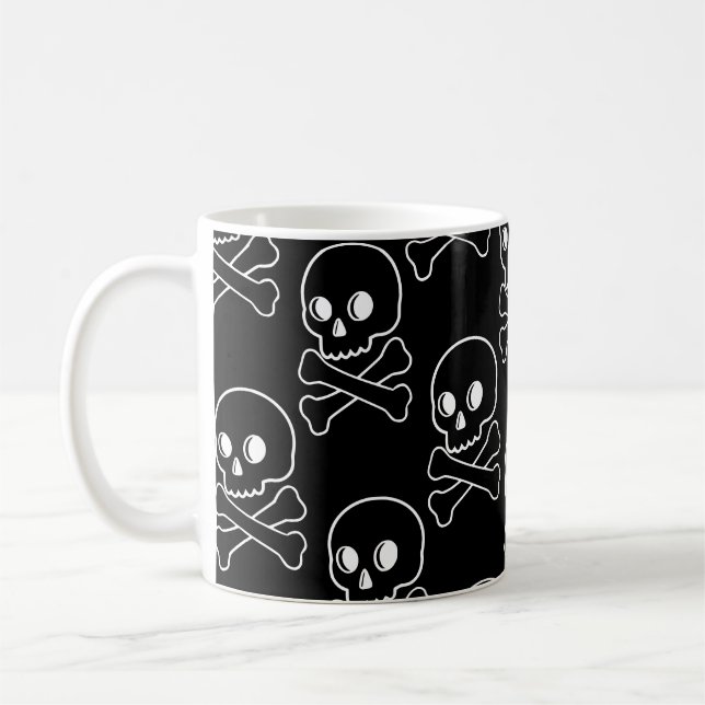 Caneca De Café Crânio E Crossbones (Esquerda)