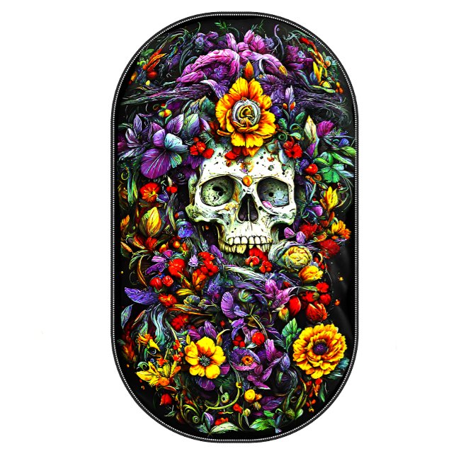 Caneca De Café Crânio e Flores (Criador carregado)