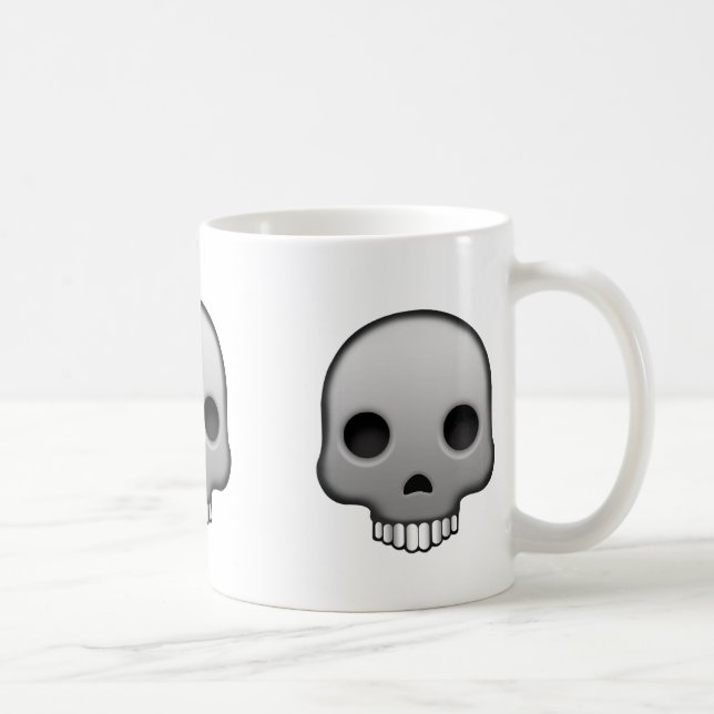 Caneca De Café Crânio Emoji (Direita)