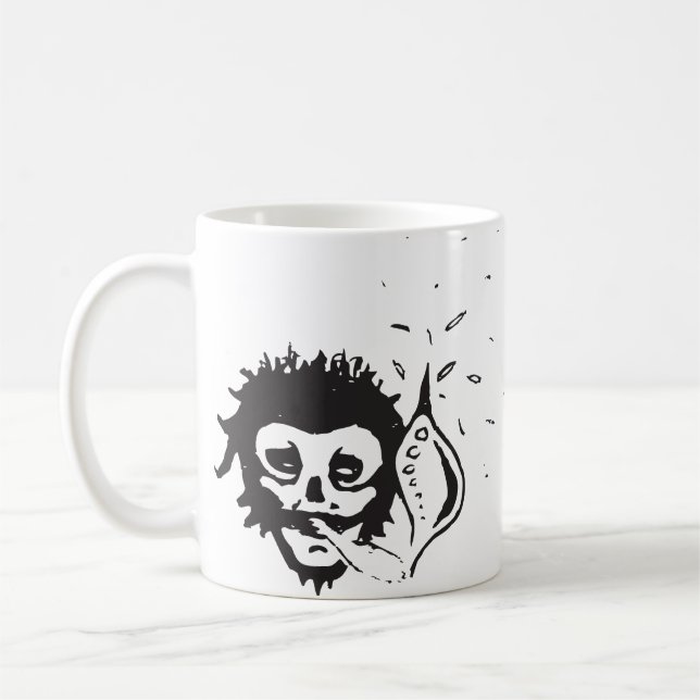 Caneca De Café crânio fumador (Esquerda)