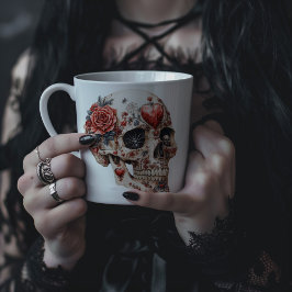 Caneca De Café Crânio Gótico